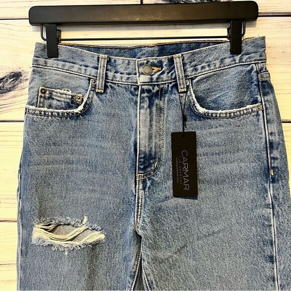 Carmar Alexander High Rise Medium Wash Straight Leg Jeans - Picture 6 of 10